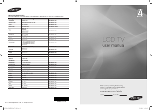 Manual Samsung LA22D404E4R LCD Television