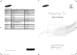 Manual Samsung PS43E400U1M Plasma Television