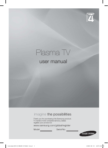 Manual Samsung PS42A410C1D Plasma Television
