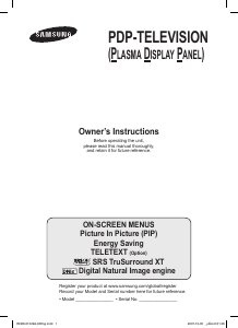 Handleiding Samsung PS63P77FHX/HAC Plasma televisie