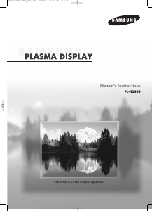 Manual Samsung PL-42S4S Plasma Television