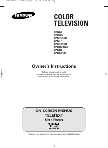 Manual Samsung SP-43T8HL1 Television