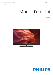 Mode d’emploi Philips 32PFK5500 Téléviseur LED