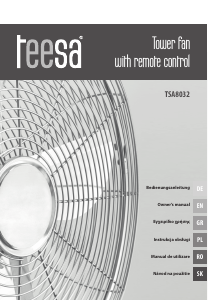 Bedienungsanleitung Teesa TSA8032 Ventilator