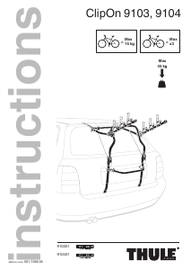 Käyttöohje Thule ClipOn 9103 Polkupyöräteline