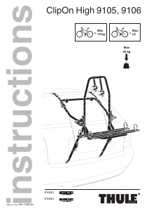 Manual de uso Thule ClipOn High 9105 Porta bicicleta