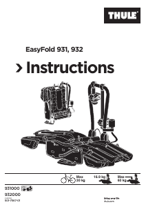 Manual de uso Thule EasyFold 932 Porta bicicleta