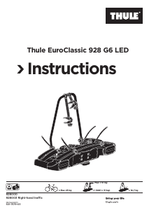 Käyttöohje Thule EuroClassic G6 LED 928 Polkupyöräteline