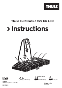 Használati útmutató Thule EuroClassic G6 LED 929 Kerékpáros ülés