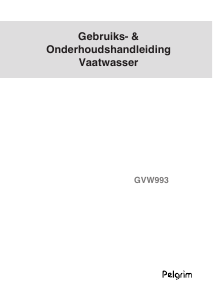 Handleiding Pelgrim GVW993RVS Vaatwasser