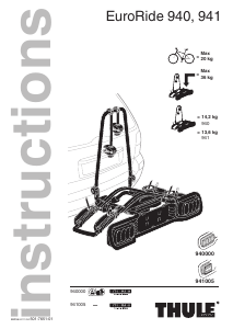 Руководство Thule EuroRide 941 Устройство для перевозки велосипедов