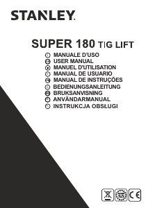 Bruksanvisning Stanley SUPER 180 TIG LIFT Sveiseapparat