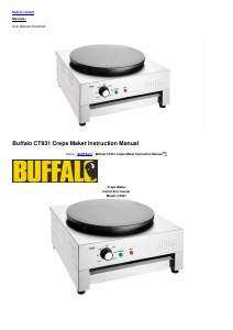 Manual Buffalo CT931 Crepe Maker