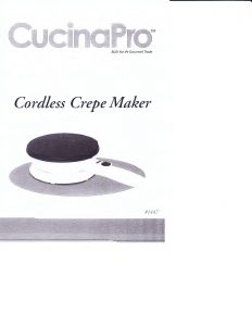 Manual CucinaPro 1447 Crepe Maker