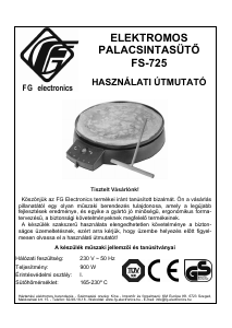Használati útmutató FG Electronics FS-725 Palacsintasütő