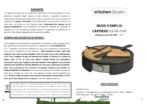 Mode d’emploi Kitchen Studio KSLW-170F Crêpière