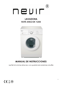 Manual Nevir NVR-4902 6K1200 Máquina de lavar roupa