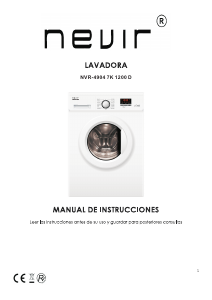 Manual Nevir NVR-4904 7K1200 D Máquina de lavar roupa
