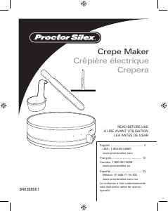 Handleiding Proctor Silex 840288501 Crepemaker