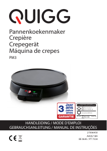 Manual Quigg PM3 Máquina de Crepes