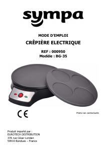 Mode d’emploi Sympa BG-35 Crêpière