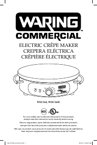 Manual de uso Waring Commercial WSC160 Crepera