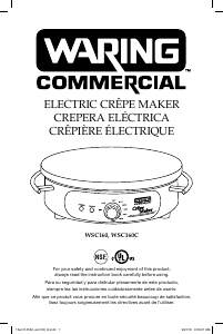 Manual de uso Waring Commercial WSC160C Crepera