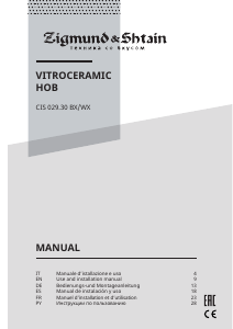 Manual de uso Zigmund and Shtain CIS 029.30 WX Placa