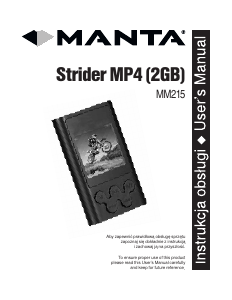 Instrukcja Manta MM215 Strider Odtwarzacz Mp3