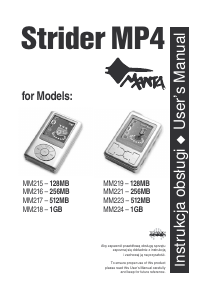 Manual Manta MM218 Strider Mp3 Player