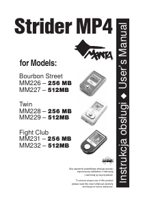 Instrukcja Manta MM231 Strider Odtwarzacz Mp3
