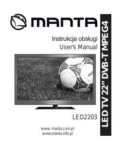 Handleiding Manta LED2203 LED televisie