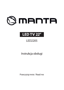 Instrukcja Manta LED2205 Telewizor LED