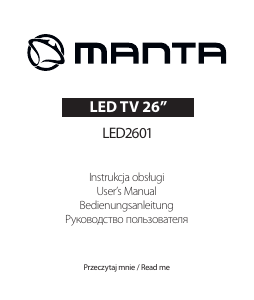 Handleiding Manta LED2601 LED televisie