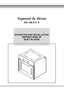Руководство Zigmund and Shtain EN 106.511 S духовой шкаф