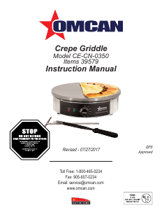 Handleiding Omcan CE-CN-0350 Crepemaker