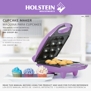 Manual Holstein HM-09101P-BU Cupcake Maker