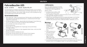 Bedienungsanleitung Asaklitt PFL-471 Fahrradlampe