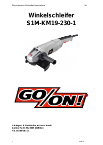 Manual Go On! S1M-KM19-230-1 Angle Grinder