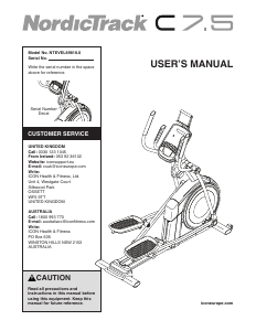 Manual NordicTrack C7.5 Cross Trainer