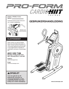Handleiding Pro-Form PFEVEL71216.0 Cardio HIIT Stepper