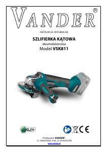 Instrukcja Vander VSK811 Szlifierka kątowa