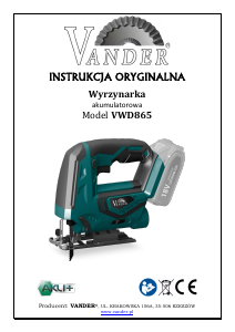 Instrukcja Vander VWD865 Wyrzynarka