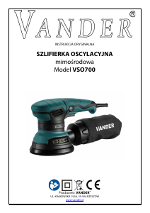 Instrukcja Vander VSO700 Szlifierka mimośrodowa