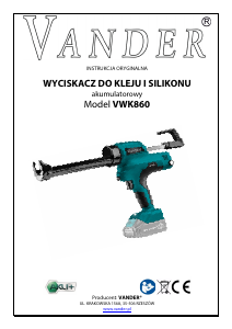 Instrukcja Vander VWK861 Pistolet do silikonu