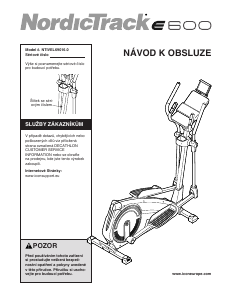 Manuál NordicTrack E600 Šlapací trenažér