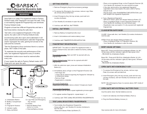 Manual Barska AX11650 Safe