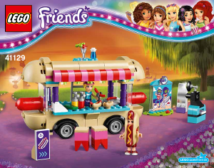 Bedienungsanleitung Lego set 41129 Friends Hot-Dog-Stand im Freizeitpark