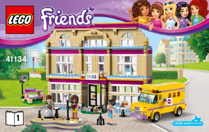 Manual Lego set 41134 Friends Performance school