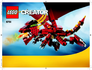 Bruksanvisning Lego set 6751 Creator Röd drake